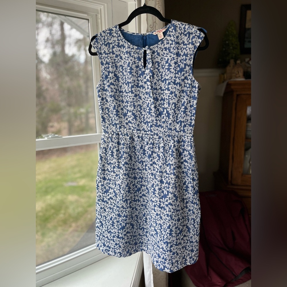 Brooks Bros Silk/Cotton Ditsy Floral Dress Sz 4 Preppy Cottage Quiet Luxury EUC